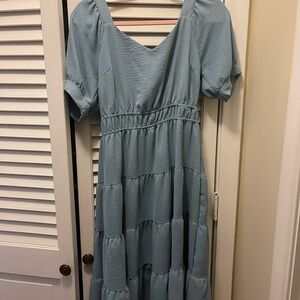Chic Light Blue Maxi Dress
